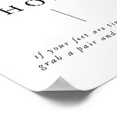 Poster Calligraphie rustique Élégante Mariage Chaussures  (Coin)