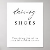 Poster Calligraphie rustique Élégante Mariage Chaussures (Devant)