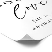 Poster Calligraphie rustique Taco Bout Love Taco Bar Sign (Coin)