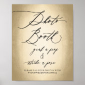 Poster Calligraphie Script Gold Photo Booth Mariage (Devant)