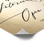 Poster Calligraphie Script L'amour est enivrant Mariage (Coin)