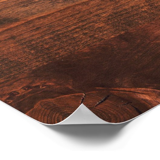 Poster Calligraphie Script Rustic Wood Welcome Mariage (Coin)