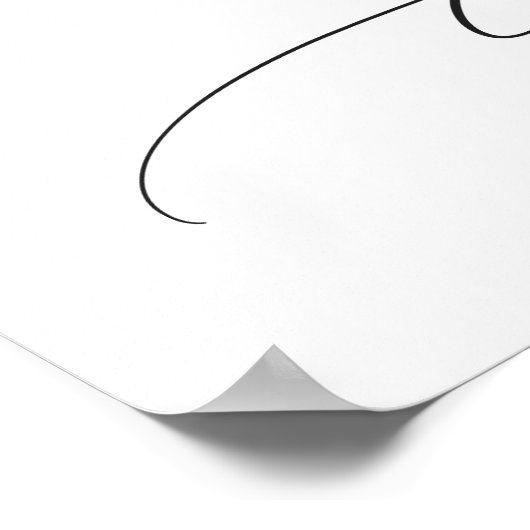 Poster Calligraphie simple et élégante Cartes de mariage  (Coin)