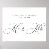 Poster Calligraphie Simple M. Mme Signature (Devant)