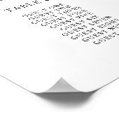 Poster Calligraphie simple Mariage 10 tables Plan de sièg (Coin)