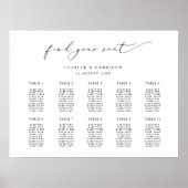 Poster Calligraphie simple Mariage 10 tables Plan de sièg (Devant)