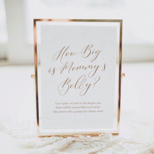 Poster Calligraphie simple Quelle est la taille du jeu du