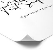 Poster Calligraphie Texte Personnalisé Symbole Élégant Mo (Coin)