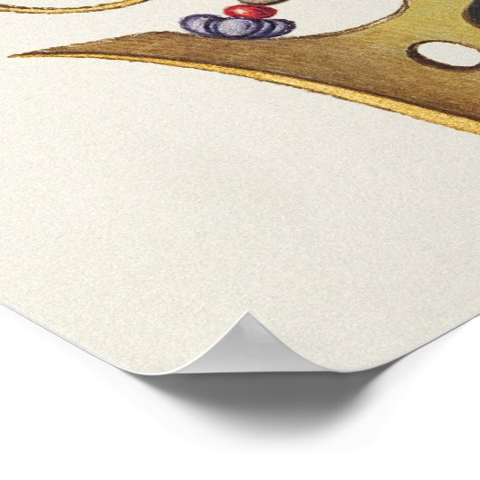 Poster Calligraphie vintage (Coin)