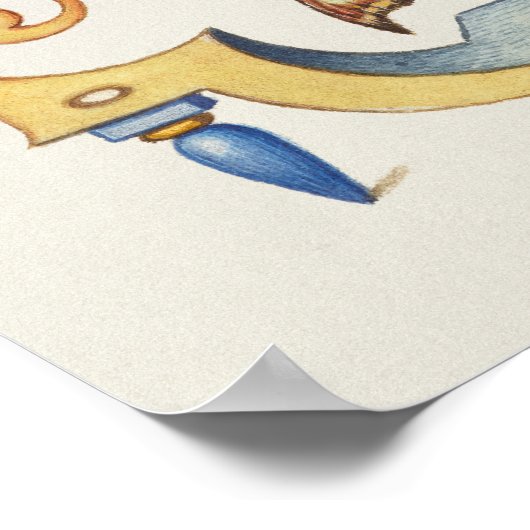 Poster Calligraphie vintage (Coin)