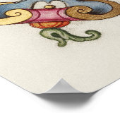 Poster Calligraphie vintage (Coin)