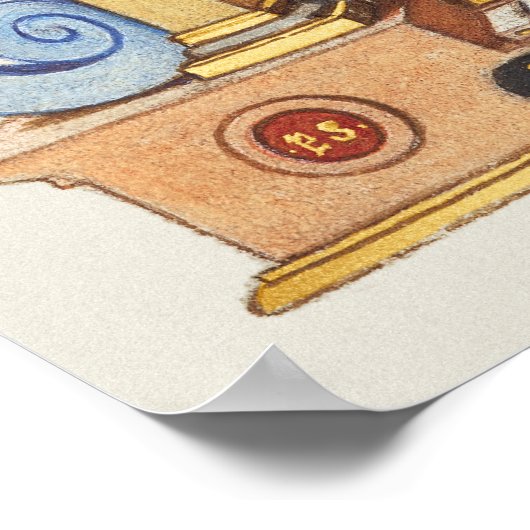 Poster Calligraphie vintage (Coin)