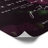 Poster Calligraphie violette Animaux de compagnie Pawty F (Coin)