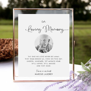 Poster Calligraphy Photo In Love Memory Mariage Sign