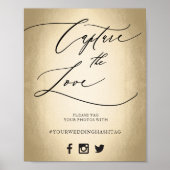 Poster Calligraphy Script Capture The Love Wedding Sign (Devant)
