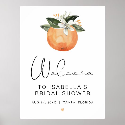 Poster CALLIOPE Agrumes Orange Clémentine Fête de Mariage (Devant)