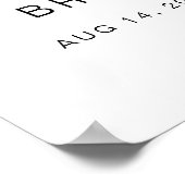 Poster CALLIOPE Citrus Orange Clémentine Fête de Mariage (Coin)