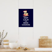 Poster Calm and Bake Cookies afdrukken (Keuken)