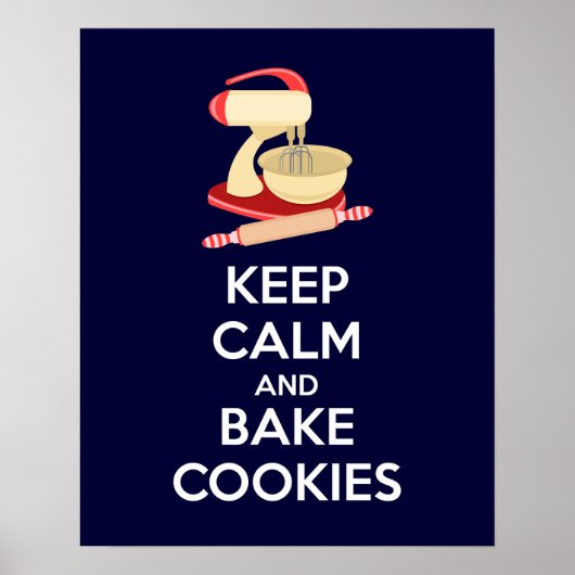 Poster Calm and Bake Cookies afdrukken (Voorkant)