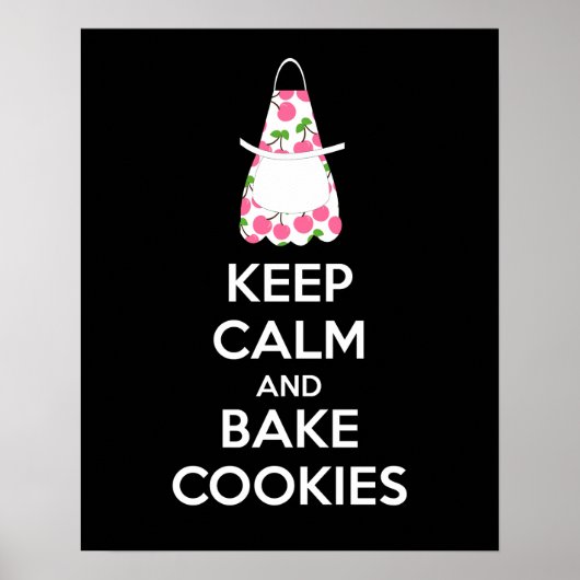 Poster Calm and Bake Cookies afdrukken (Voorkant)