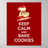 Poster Calm and Bake Cookies afdrukken (Voorkant)