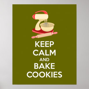 Poster Calm and Bake Cookies afdrukken
