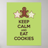 Poster Calm and Eat Cookies afdrukken (Voorkant)