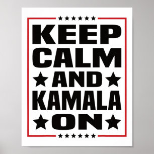 Poster Calm Et Kamala Sur Kamala Harris 2024 Pour Préside