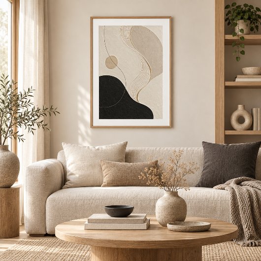 Poster Calm Orbit | Minimal Abstract Plaster Art Print