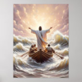Poster Calm the Storm, Christian Art, Peace Be Still Art (Devant)