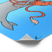 Poster Calmar contre baleine (Coin)