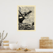 Poster Calmar géant de 20000 Lieues sous les mers. (Cuisine)