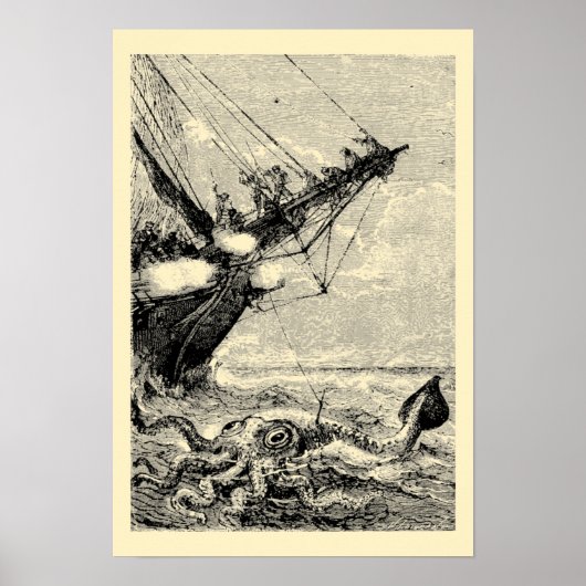 Poster Calmar géant de 2000 ligues sous la mer. (Devant)