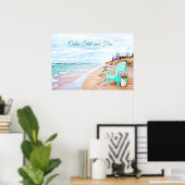Poster calme, calme et libre plage 'Ocean Tranquil (Bureau à domicile)