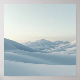 Poster Calme de la montagne enneigée