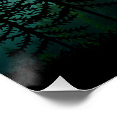 POSTER CALME FORÊT DE MINUIT DE MONTAGNE (Coin)