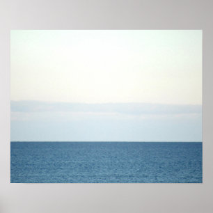 Poster Calme Océan Horizon Couleur Minimaliste 16x20