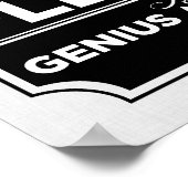 Poster Calme S'Il Vous Plaît Génie Au Travail (Coin)