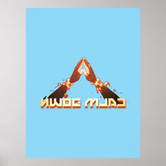 Poster Calme-Toi ! Typographie inverse de l'image miroir