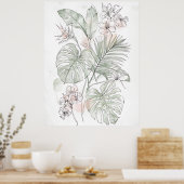 Poster Calming Floral & Leaf Wall Art – Gift for New Home (Cuisine)