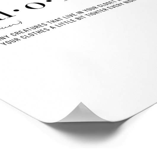 Poster Calories de définition (Coin)