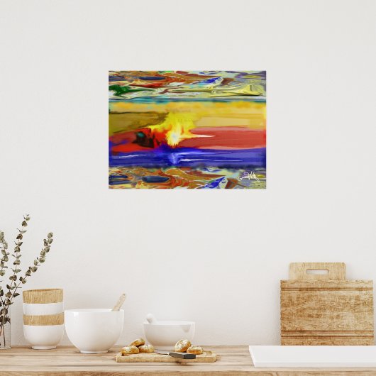 Poster Calques dans le monde Abstrait (Cuisine)