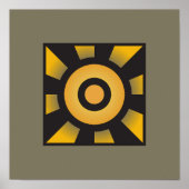 Poster Calques géométriques : Cercles et lignes minimalis (Devant)