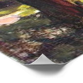 Poster Calves dans un champ bordé de Willow Trees, (Coin)