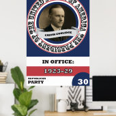 Poster Calvin Coolidge Histoire présidentielle Rétro (Bureau à domicile)
