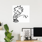 Poster Calvin Peeing (Bureau à domicile)