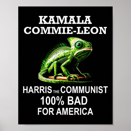 Poster Camarade Kamala Commie Leon Commieleon Communiste  (Devant)