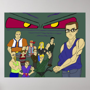 Poster camarades de classe inspirés de l'anime