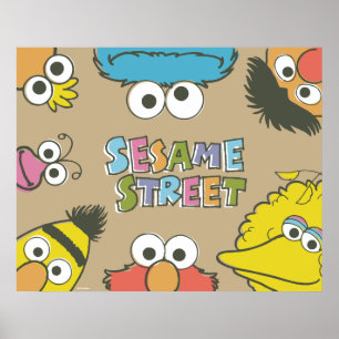 Poster Camarades vintage de Sesame Street