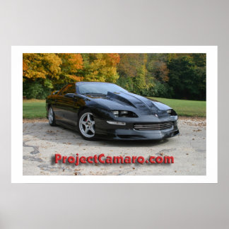 Poster Camaro noir de ProjectCamaro.com